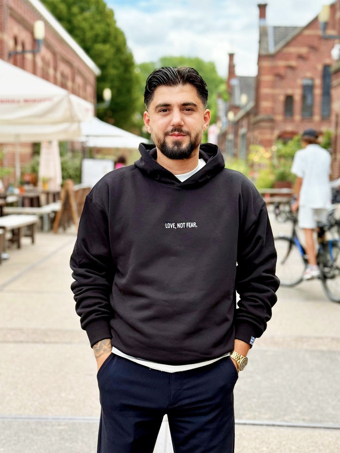 Unisex Black Fleece Hoodie